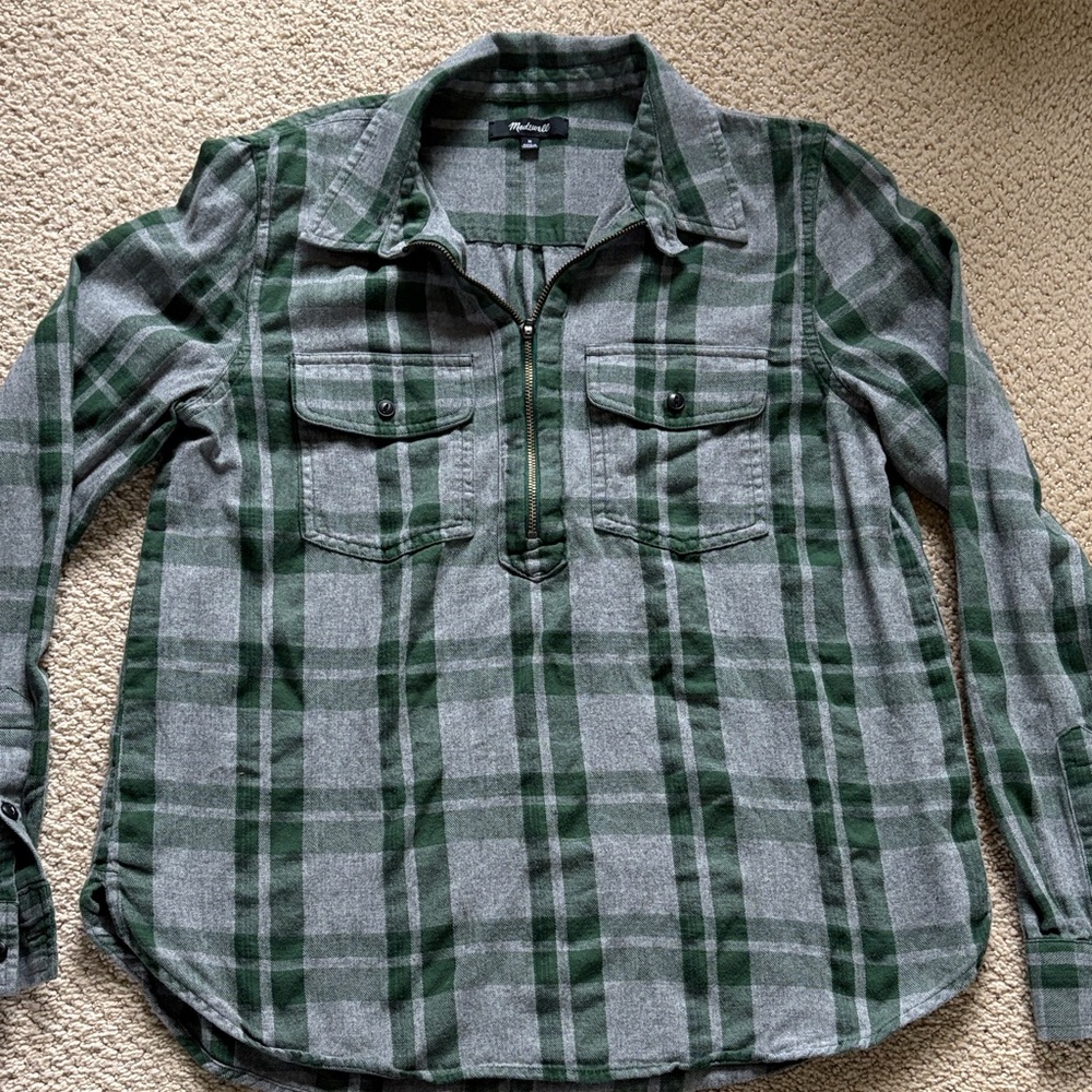 Madewell 1/2 zipper shirt